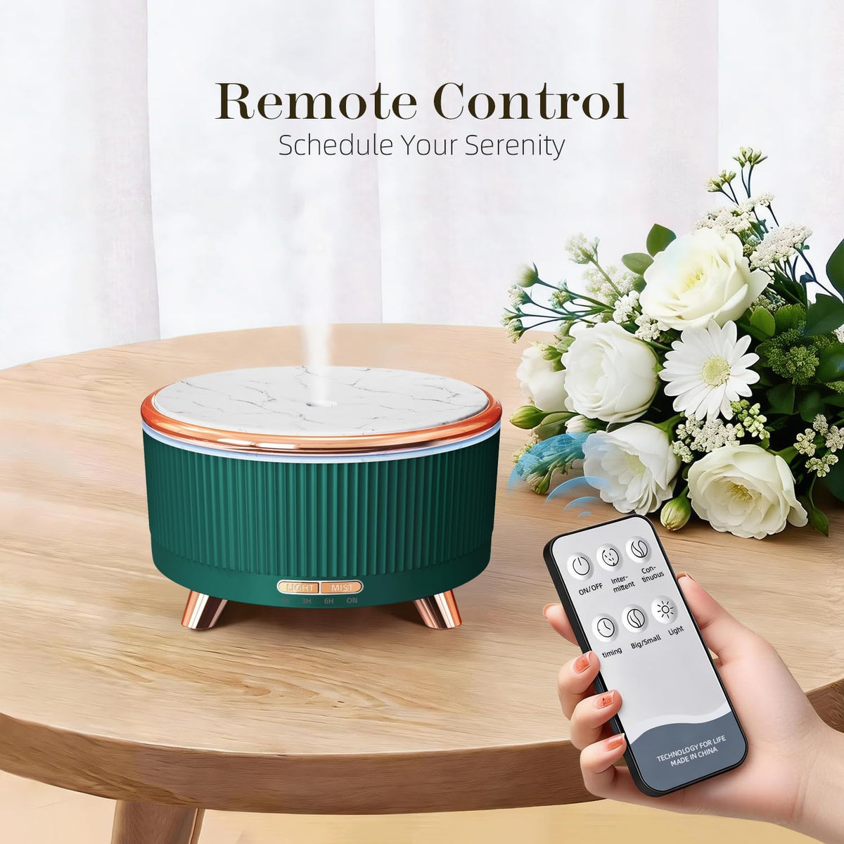 500ml Essential Oil Diffuser, Ultrasonic Aromatherapy Humidifier