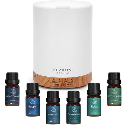 ASAKUKI Essential Oil Diffuser for Home 300 ml Quiet