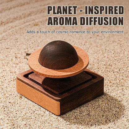 Ouliget Wood Essential Oil Diffuser,Planet Walnut Aroma Therapy,Passive Diffuser for Desk Table Home Office Car Wardrobe Yoga Hall and SPA, Thoughtful Gifts for Yoga Meditation
