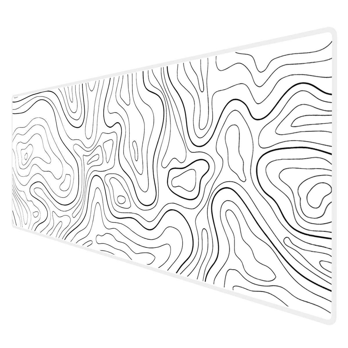 HGWALP Black Topographic Large Gaming Mouse Pad Extended XXL(900 * 400 * 3MM) Mouse Mat Long Desk Pad with Stitched Edges for Keyboard Home Office Gaming Work Big Desk Mat