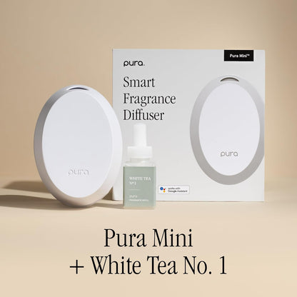 Pura Home Mini Fragrance Diffuser for Small Spaces, White Tea no.1