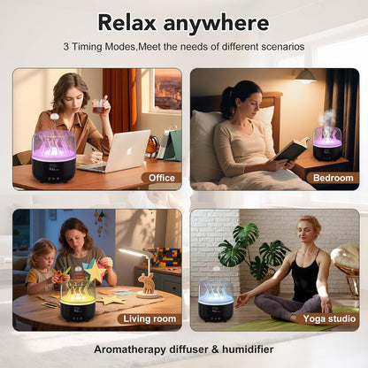 Jellyfish Humidifier Diffuser, 280ml Essential Oil Diffuser with Remote, 7 Color Lights, Quiet Ultrasonic Cool Mist Humidifier for Home, Office, Nursery, Auto-Off (Black)