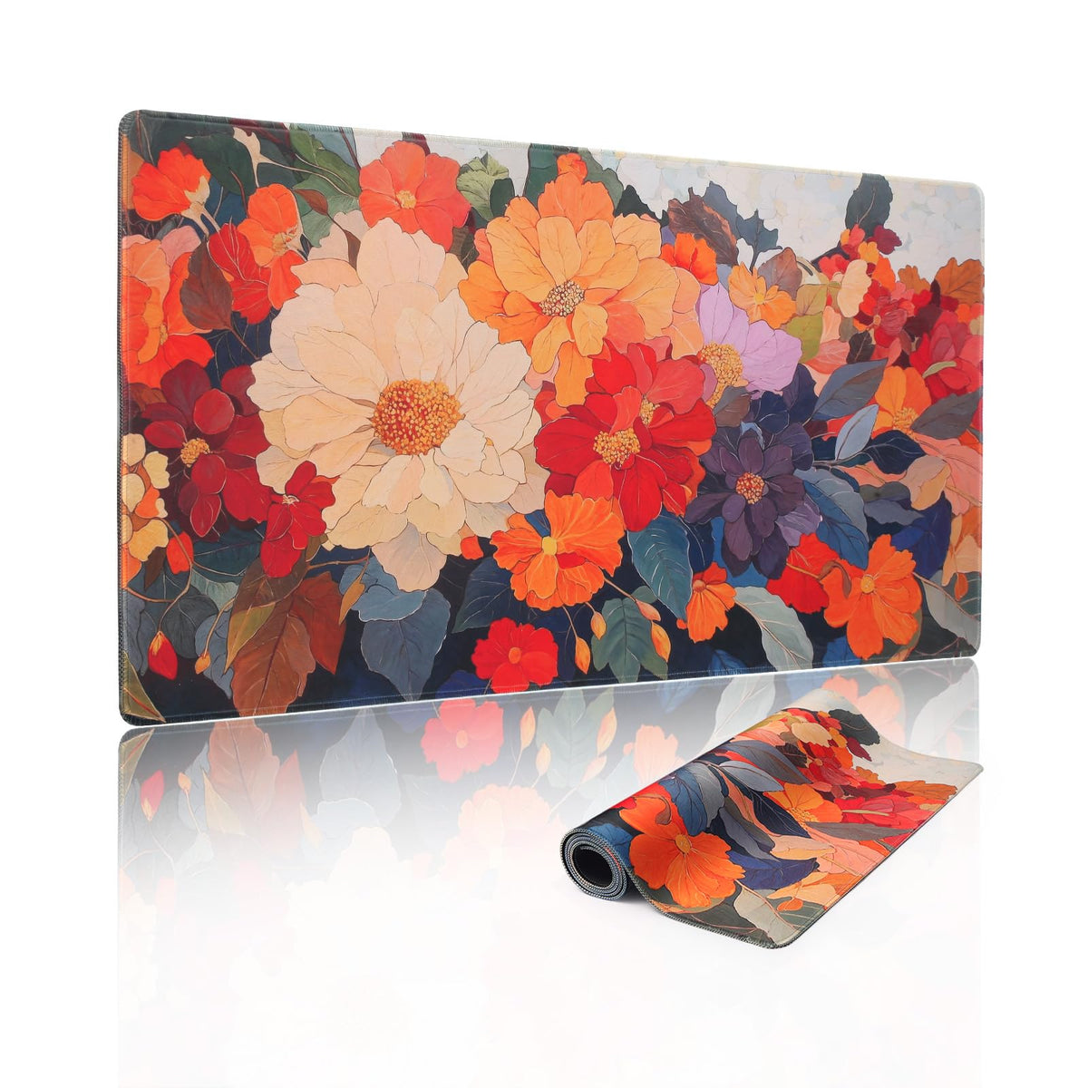 Anime Frog Playing Card Gaming Mouse Pad, Extended 35.4 x 15.7 Inches, Non-Slip Rubber Base, Stitched Edges,Water Proof， XXL Desk Mat