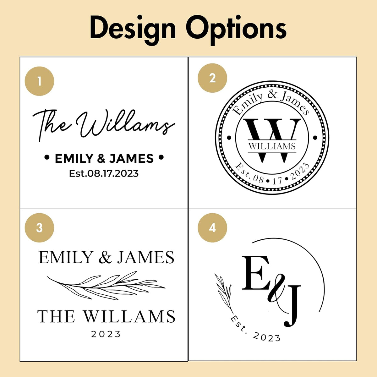 Personalized Coasters, Wedding Gift for Couple, Custom, Premium Craftsmanship Durability Tested, Custom Bar Coasters for Drinks with Monogram Engraved, Great Newlywed