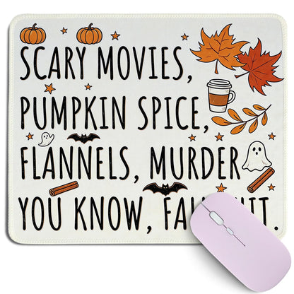Cztulip Fall Vibe Mouse Pad,Rustic Retro Maple Leaf Pumpkin Acorn Mouse Mat