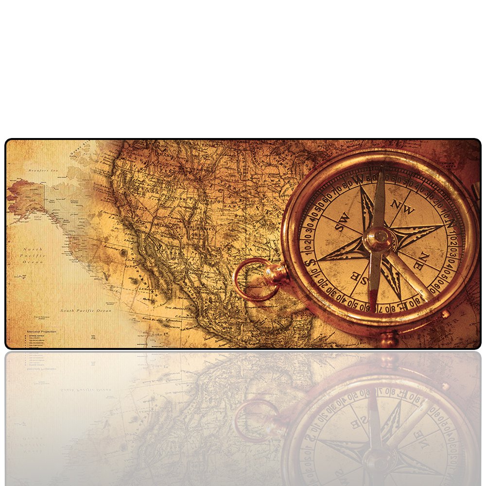 XXL Professional Large Mouse Pad & Computer Game Mouse Mat (35.4x15.7x0.12IN, 90x40 Black)