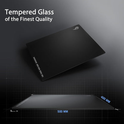 ASUS ROG Moonstone Ace L Glass Gaming Mouse Pad, 19.7” x 15.7” - Black