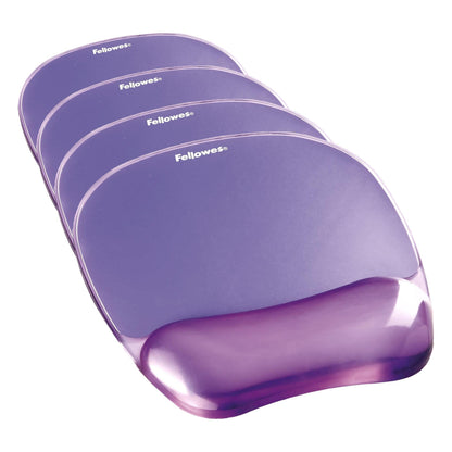 Fellowes Crystals Gel Mouse Pad with Wrist Rest - Purple (91441)