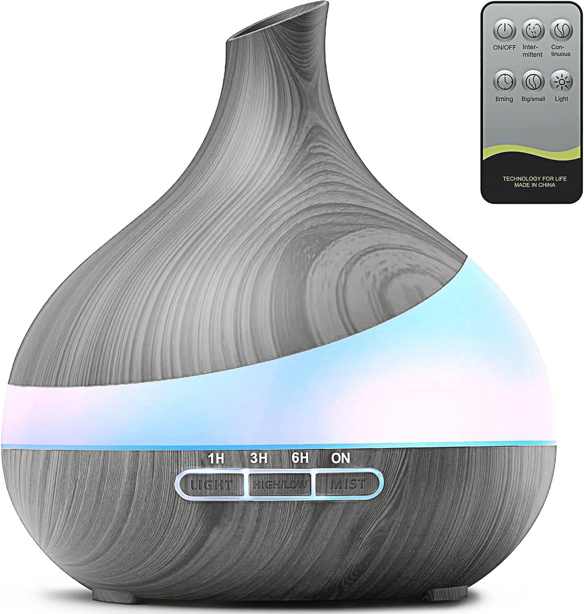 Essential Oil Diffuser with Remote Control & Dual Mist Settings – Quiet Humidifier, Auto Shut‑Off for Large Rooms