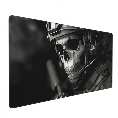 Gaming Mouse Pad, XXL Non-Slip Rubber Base, Waterproof with Stitched Edges, Japanese Demon Mask Design, 35.4 x 15.7 inches