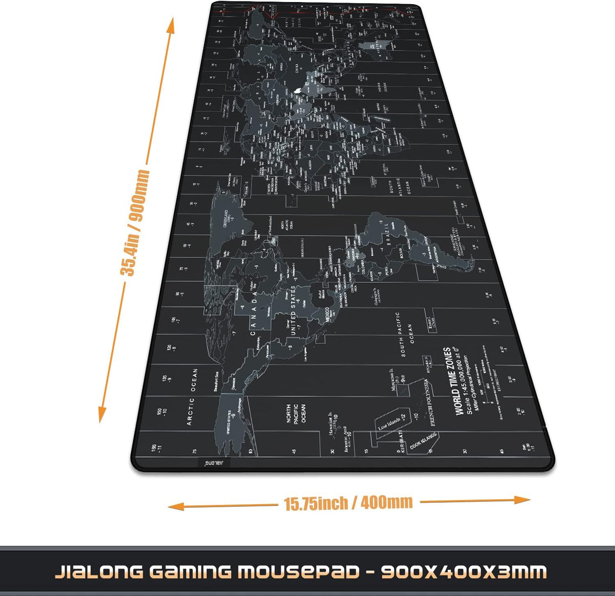 JIALONG Large Gaming Mouse Pad, Extended XXL Desk Mat 35.4×15.7 Inches Map
