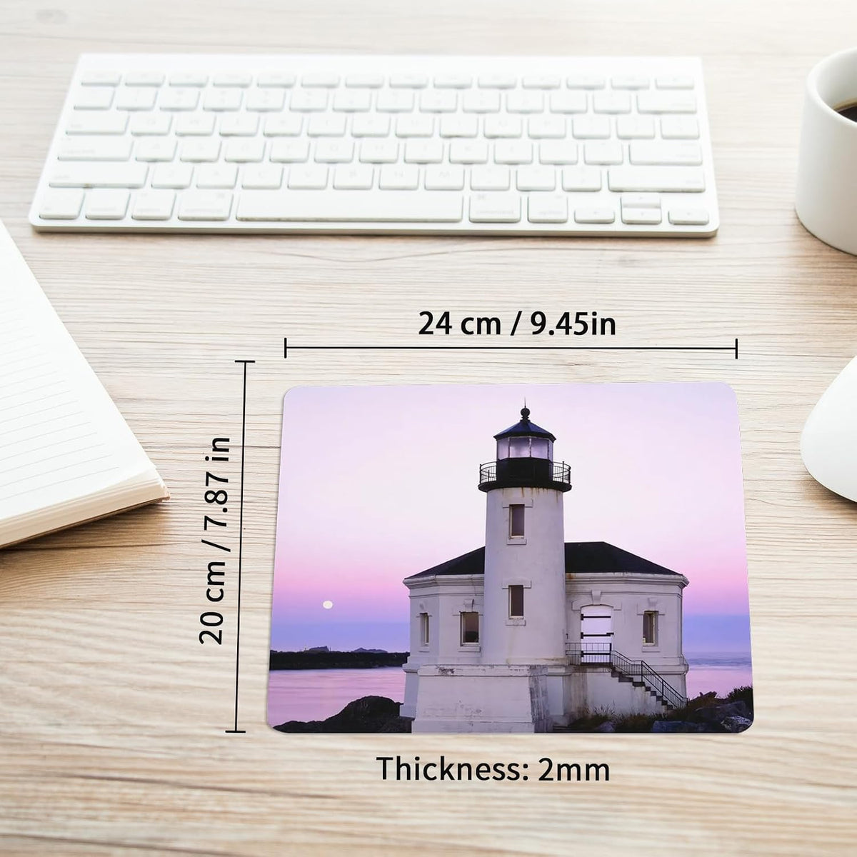100 PCS White Mouse Pad for Heat Transfer, Bulk Mousepad for Heat Press Printing Crafts Custom Photos Non Slip Bottom 24x20x0.2CM