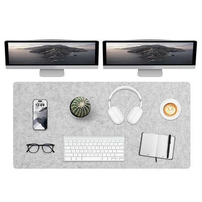 DAWNTREES Felt Desk Mat, Computer Mat for Desk, Dark Gray (36x12Inches)