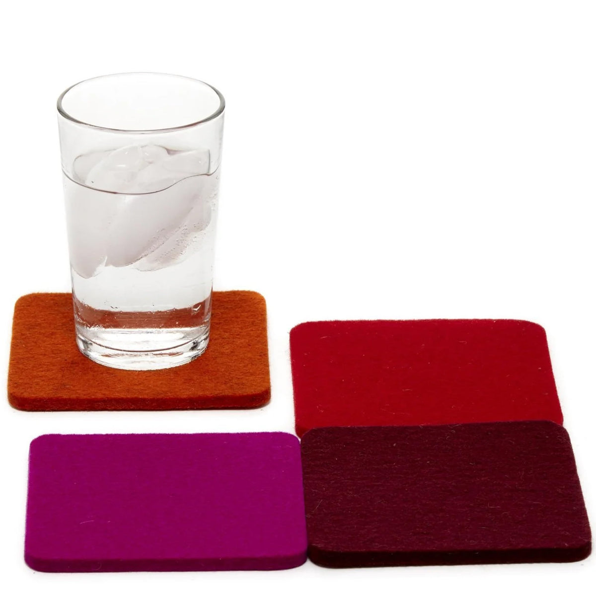 Graf Lantz - Bierfilzl Merino Wool Round Coasters Set of 4 - Heather White (4" Circles) - Absorbs 30% of Weight, German Wool - Heat Resistant, Sustainable, & Reusable - Home Decor & Coffee Table Decor
