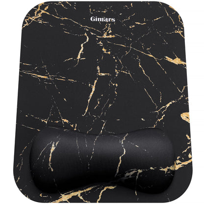 Gimars Large Smooth Superfine Fibre Memory Foam Ergonomic Mouse Pad Wrist Rest Support Mousepad with Nonslip Base for Laptop, Computer, Gaming & Office,Free Coaster Include-Topographic Map