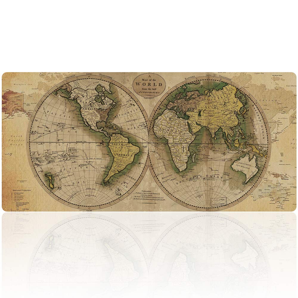 XXL Professional Large Mouse Pad & Computer Game Mouse Mat (35.4x15.7x0.12IN, 90x40 Black)