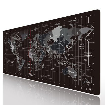 HGWALP Black Topographic Large Gaming Mouse Pad Extended XXL(900 * 400 * 3MM) Mouse Mat Long Desk Pad with Stitched Edges for Keyboard Home Office Gaming Work Big Desk Mat