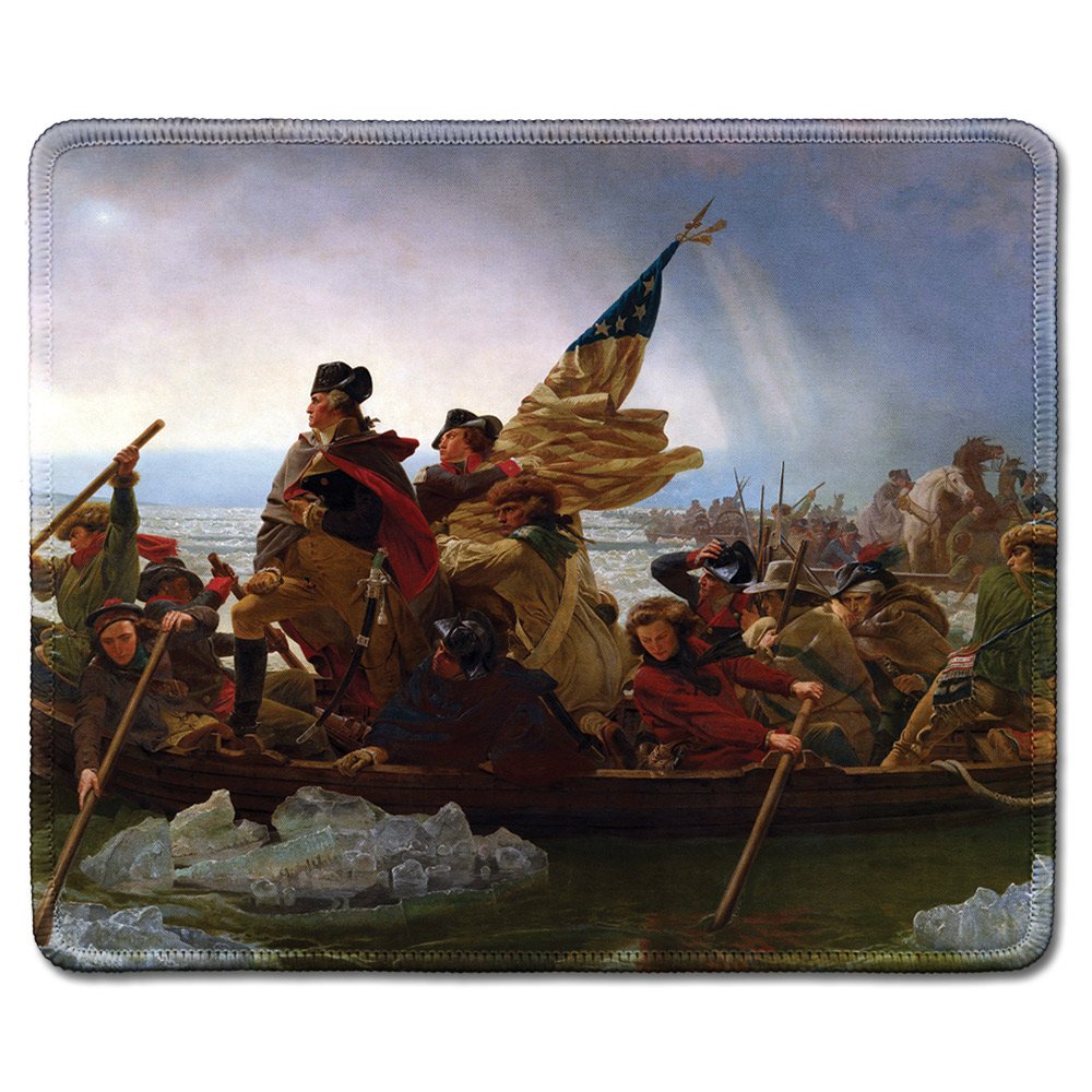dealzEpic - Art Mousepad - Natural Rubber Mouse Pad with Classic Photo of Classic Photo of Raising the Flag on Iwo Jima - Stitched Edges - 9.5x7.9 inches