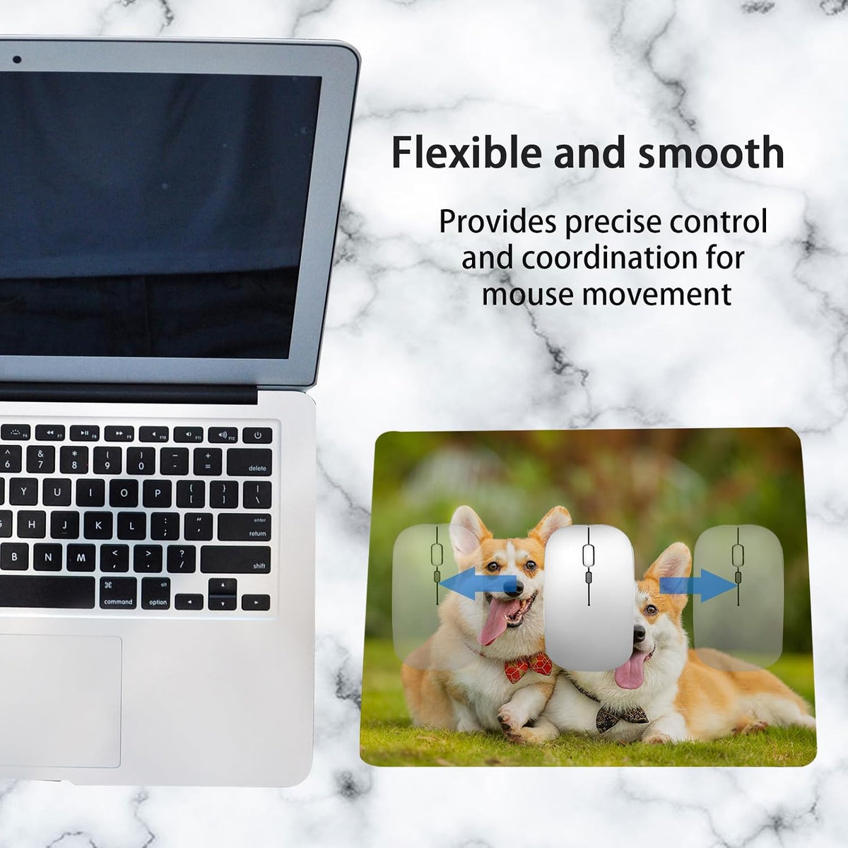 40 PCS White Mouse Pad 3mm Thick for Heat Press Printing,Bulk Mousepad Blanks for Heat Transfer Crafts 22x18x0.3CM