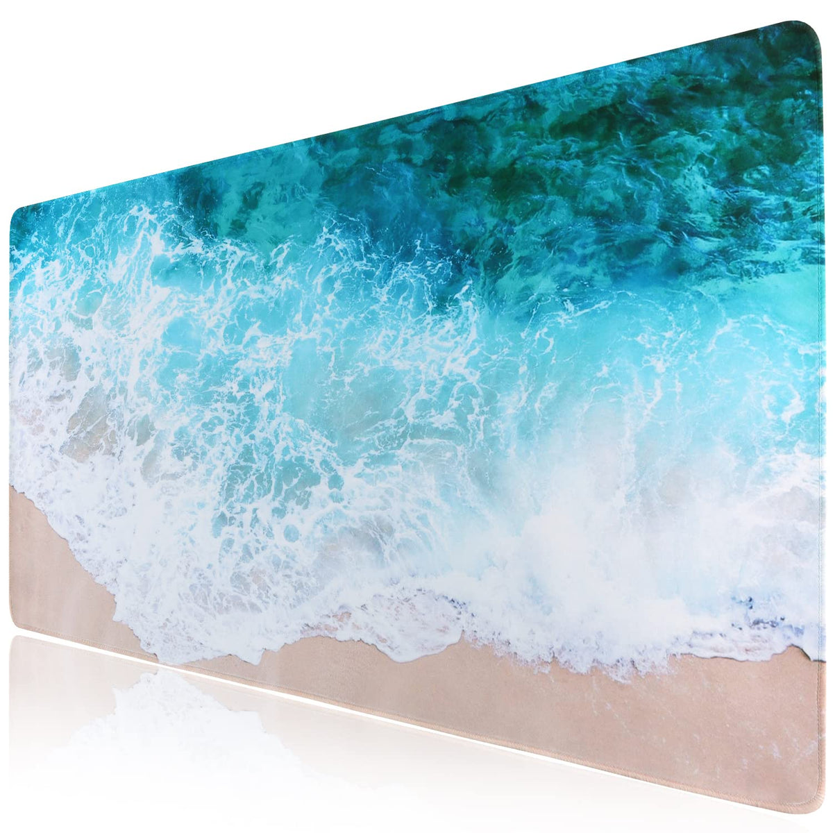iCasso Desk Mat, Large Desk Mouse Pad for Desk,Home Office - Green Weeds