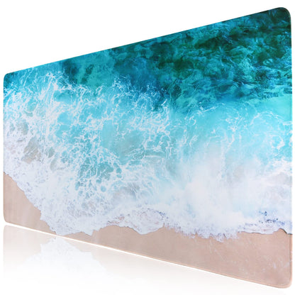 iCasso Desk Mat, Large Desk Mouse Pad for Desk,Home Office - Green Weeds