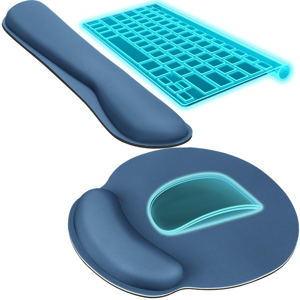KTRIO Keyboard Wrist Rest & Mouse Pad with Wrist Rest, Black