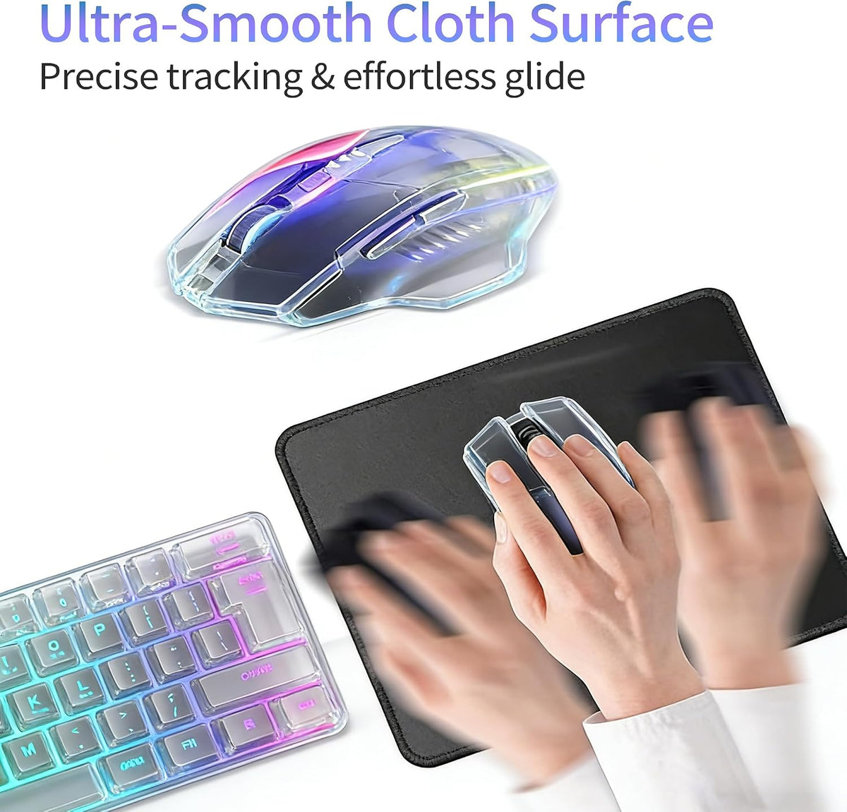 17 Pack Mouse Pads Bulk, Black Mouse Pads for Desk, Office and Laptop