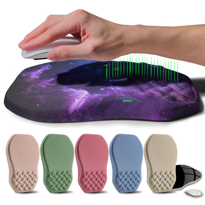 Ergonomic Raised Mouse Pad Wrist Support with Bilateral Slope Memory Foam Mousepad for Wrist Rest and Carpal Tunnel Pain Relief 11.8x7.9〃 Black