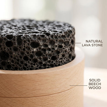 Lava Rock Passive Essential Oil Diffuser with Lid, Waterless