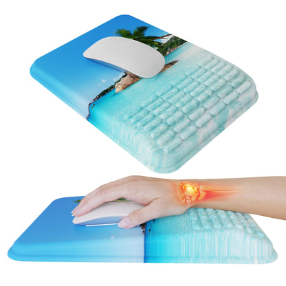MEKASS Ergonomic Mouse Pad with Wrist Rest Support for Pain Relief (Black)