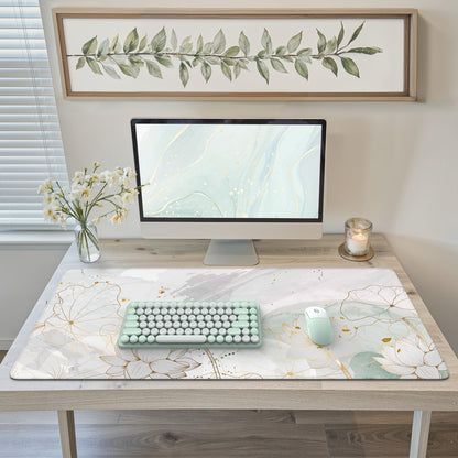 iCasso Desk Mat, Large Desk Mouse Pad for Desk,Home Office - Green Weeds