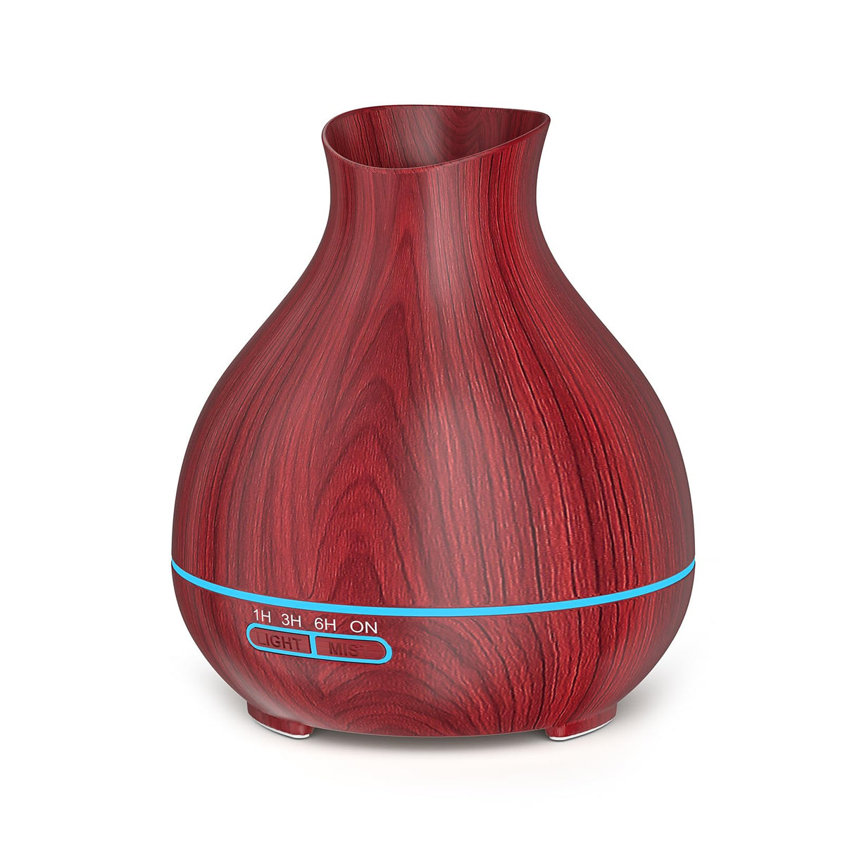 Aromatherapy Essential Oil Diffuser 550ml 12 Hours Wood Grain Aroma Diffuser with Timer Cool Mist Humidifier for Large Room, Home, Baby Bedroom, Waterless Auto Shut-off,7 Colors Lights Changing