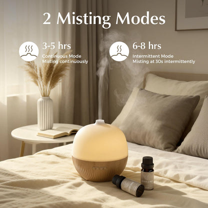 ARVIDSSON Essential Oil Diffuser, 100ml Small Aromatherapy Diffuser with Mood Light, Ultrasonic Oil Diffusers for Home, Mini Diffuser for Essential Oils, Gift for Women