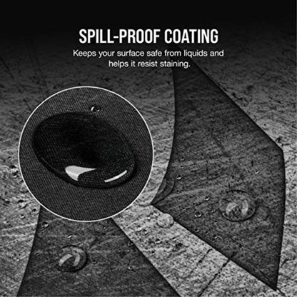 Corsair MM350 PRO Extended XL Premium Spill-Proof Cloth Gaming Mouse Pad – 36.6” Width x 15.7” Height Surface – Black/Gray