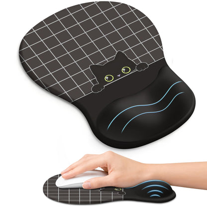 Ergonomic Mouse Pad with Wrist Rest, Gel Wrist Support, Black