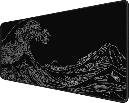 Large Gaming Mouse Pad, XXL Extended Keyboard Mouse Mat with Stitched Edges