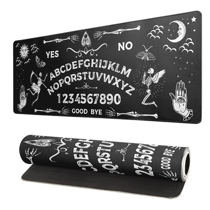 Black and White Japanese Cherry Blossom Gaming Mouse Pad Sakura Death Life Flower Mat 31.5x11.8 Inch Texture Non-Slip Rubber Base Mousepad Stitched Edges Keyboard Desk Pad for Office Home Game