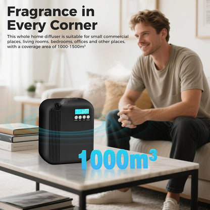 House Scent Machine,Hotel Collection Diffuser, 10000 Sq.Ft of Coverage, 200ml Large Capacity Aromatherapy Machine, Scent Diffusers for Home,Office, Large Room Waterless Essential Oil Diffuser, Black