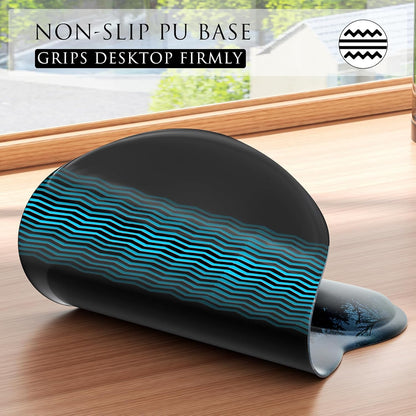 MROCO Ergonomic Mouse Pad with Gel Wrist Rest, 9.4 x 8.1 in, Cloud Forest