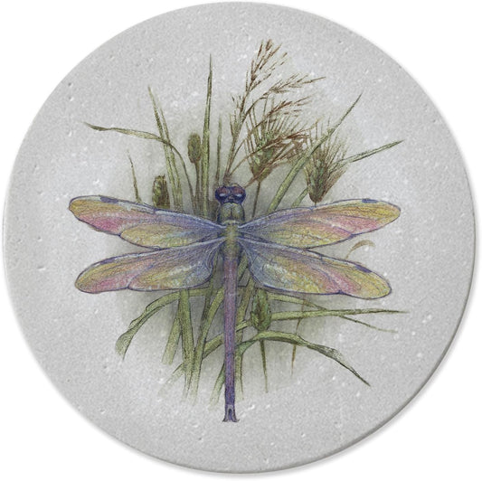 Thirstystone Dragonfly 4 Pack Round Natural Sandstone Coasters