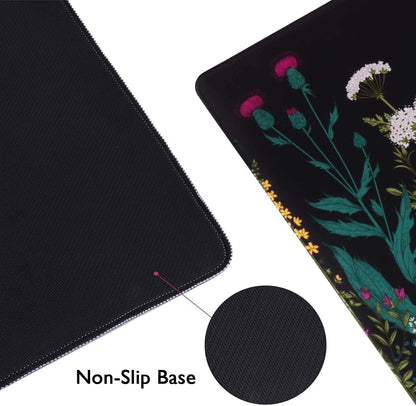 iCasso Desk Mat, Large Desk Mouse Pad for Desk,Home Office - Green Weeds