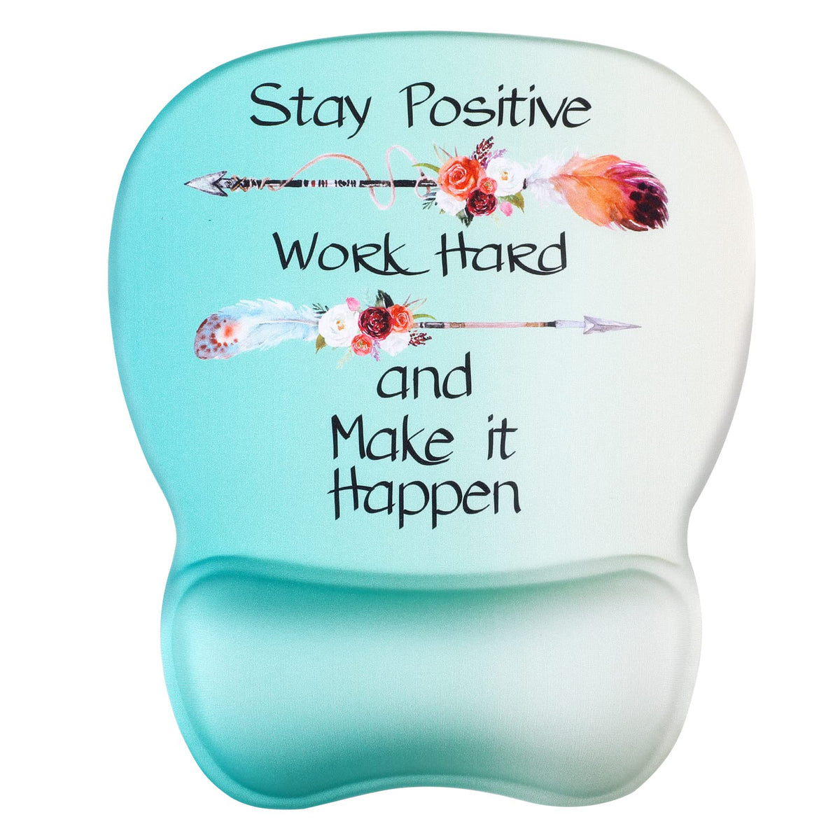 MROCO Ergonomic Mouse Pad with Gel Wrist Rest, 9.4 x 8.1 in, Cloud Forest