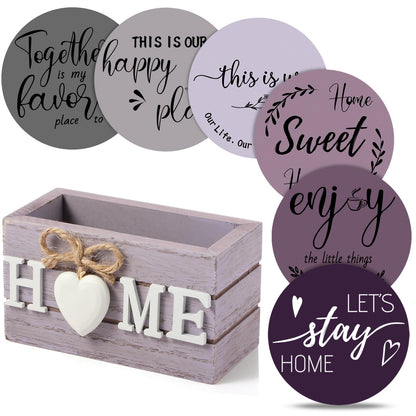 Queekay House Warming Gifts New Home Farmhouse Coasters Set of 6, Mixed