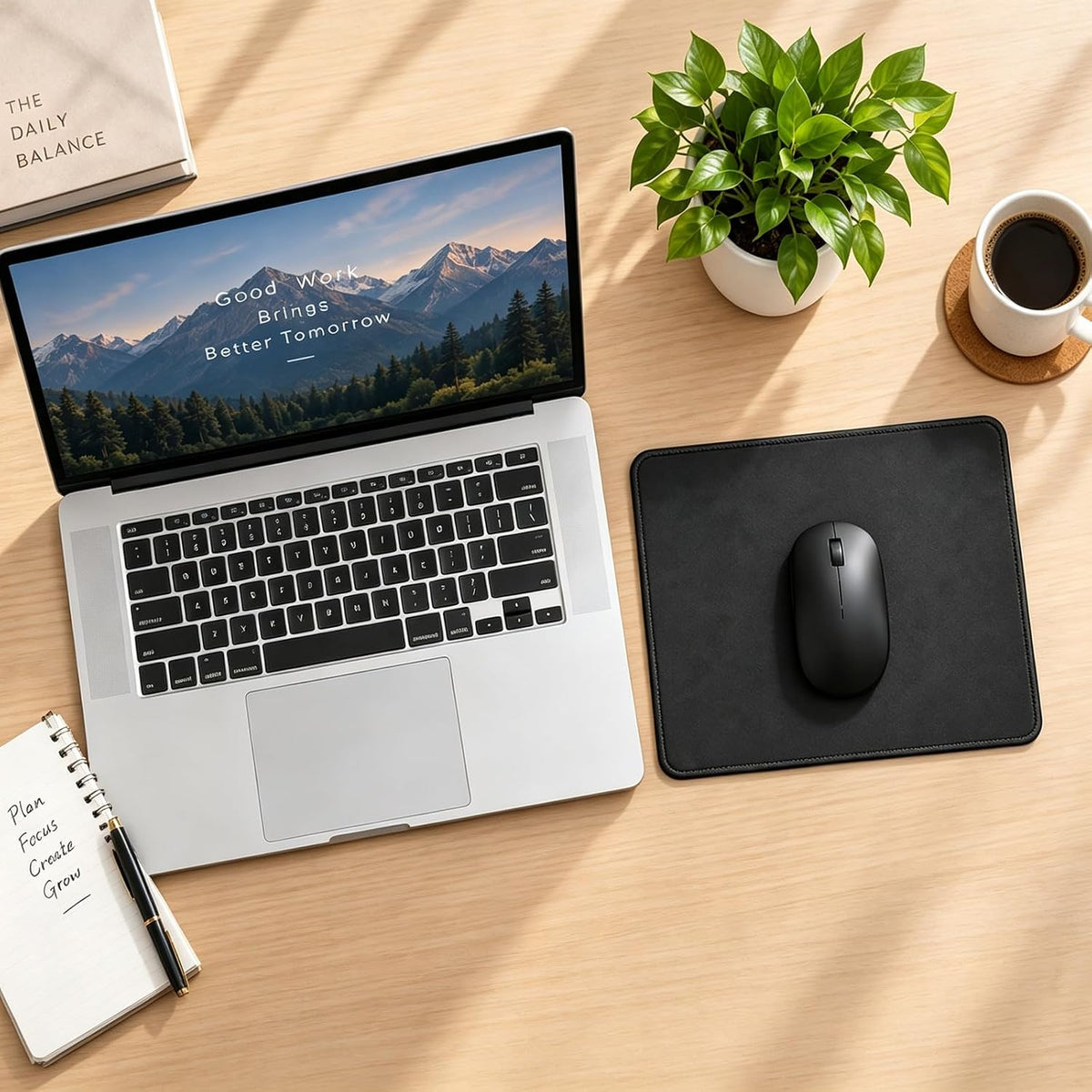 12 PCS Black Mouse pad Bulk with Stitched Edge,10.2x8.3inches 3mm Thickness Premium Textured Non-Slip Rubber Base Washable for Office and Home Use