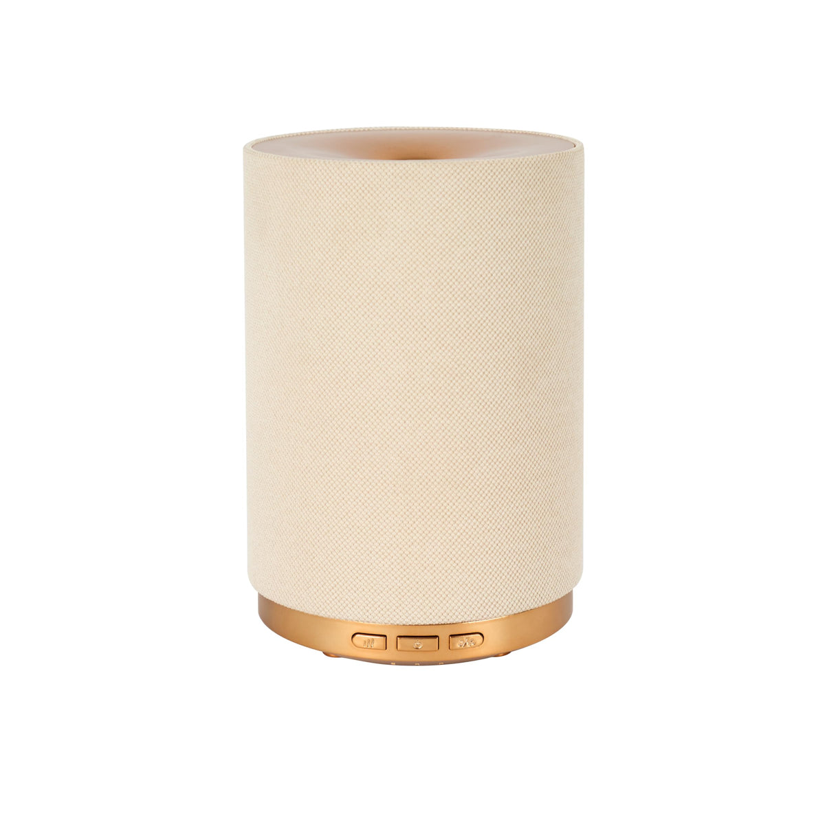 Elegant Fabric Aroma Diffuser - Quiet Essential Oil Diffuser with Soft Night Light, Perfect for Home, Office, and Yoga Space (M35-Gold)