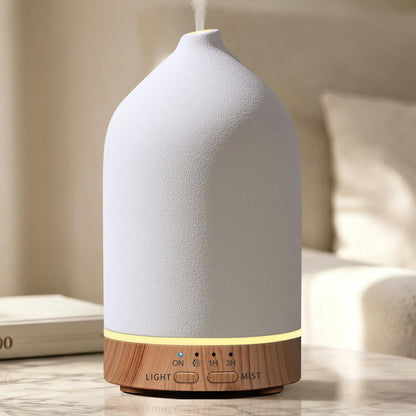 URPOWER 180mL Ceramic Essential Oil Diffuser Aromatherapy Diffuser for Home