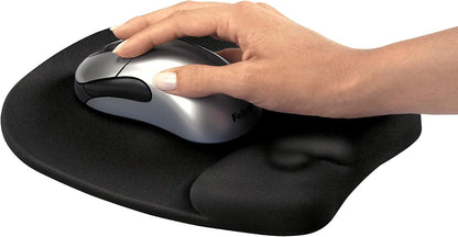 Fellowes Memory Foam Mouse Pad/Wrist Rest- Black (9176501)