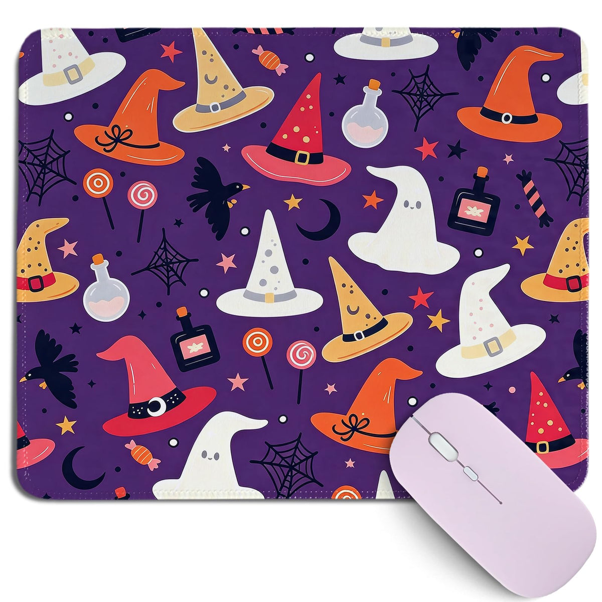 Cztulip Fall Vibe Mouse Pad,Rustic Retro Maple Leaf Pumpkin Acorn Mouse Mat