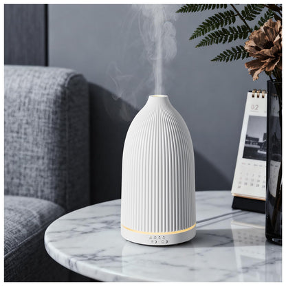SALKING Essential Oil Diffuser, 100ml Aromatherapy Diffusers with Adjustable Mist Mode Timer Setting, Ultrasonic Diffusers for Essential Oils, Warm White Lights, 7 LED Colors, for Office Home