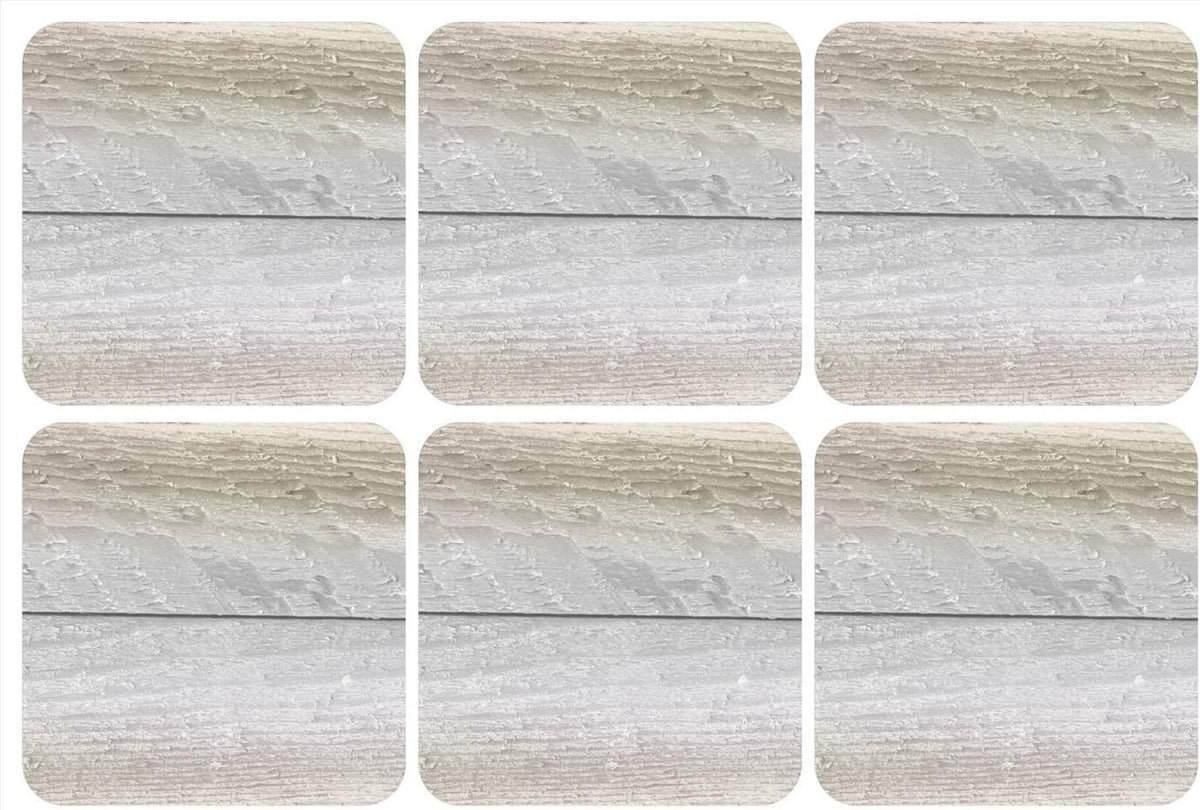 Pimpernel Driftwood Collection Coasters, Set of 4 (4" x 4") – Square Cork-Backed Drink Mats in Gray & Brown, Heat & Stain Resistant up to 212°F, Decorative Tabletop Accessories for Dining & Coffee